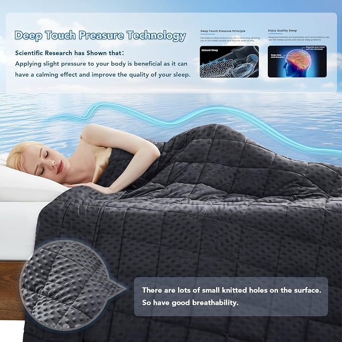 Topcee Weighted Blanket for Adults, Minky Dots Heavy Blanket for 190-210lbs - Image 3