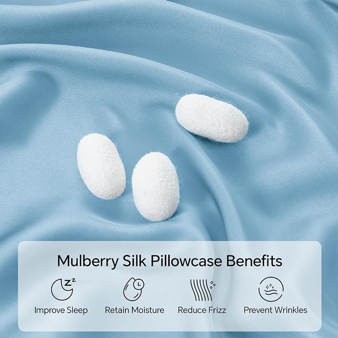 INFIIXSO Mulberry Silk Pillow Case King Size, Silk Pillowcase - Image 2