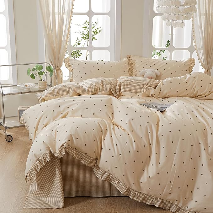 mixinni Floral Duvet Cover Set Twin Size – 100% Cotton 3-Piece Bedding Set - Image 2