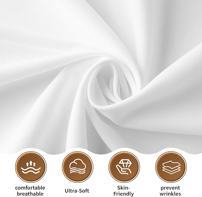 HBHLFZ Queen Flat Sheets Only 2 Pack - Image 5