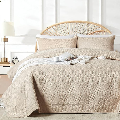 akkialla King/Cal King Size Quilt Bedding Set, Modern Style Geometric Pattern by akkialla