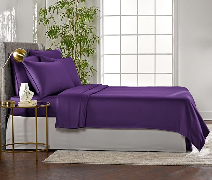 Pure Bamboo King Sheets, Genuine 100% Organic Viscose Derived from Bamboo Bed - Image 4