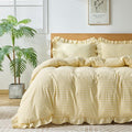 Gingham Duvet Cover Full Size, 3 Pieces Soft Breathable Microfiber Plaid by Kisswish