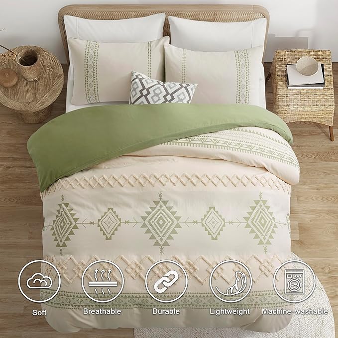 Oli Anderson Boho Duvet Cover Set Queen Size, Durable and Super Soft Duvet - Image 6