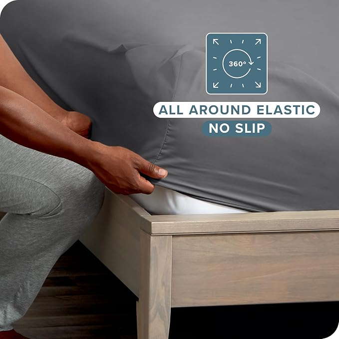 Bare Home 2-Pack Fitted Bottom Sheets - Image 3