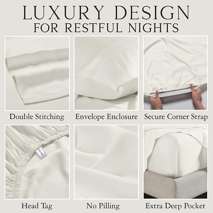 Karissa Mae Cooling Bamboo Viscose Standard Size Pillowcase Set | 100% - Image 3