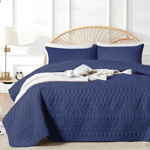 akkialla King/Cal King Size Quilt Bedding Set, Modern Style Geometric Pattern by akkialla