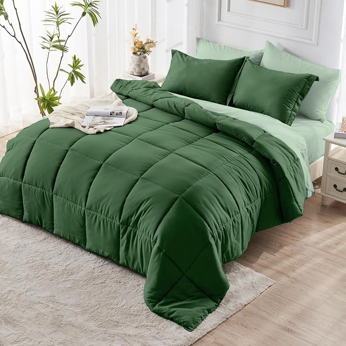 JOLLYVOGUE Twin Comforter Set, Ultra-Soft Bed in a Bag Twin Size 5 Pieces - Image 8