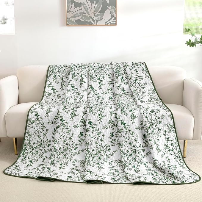 WONGS BEDDING Quilt Queen Size, Botanical Quilts - Image 8