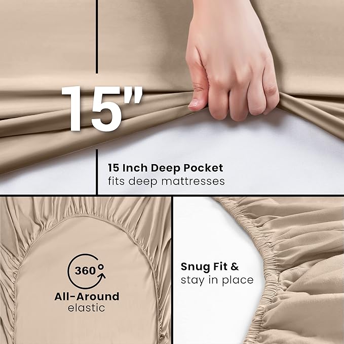 Utopia Bedding King Fitted Sheet - Image 3
