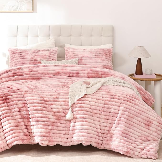 Smoofy Fluffy Queen Size Comforter Set 3 Pieces by SMOOFY
