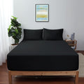 King Size Fitted Sheet Only Black, 100% Egyptian Cotton 600 Thread Count by ShunjieHome