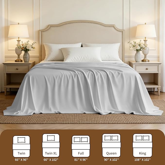 HBHLFZ Twin Flat Sheets Only 2 Pack - Image 3
