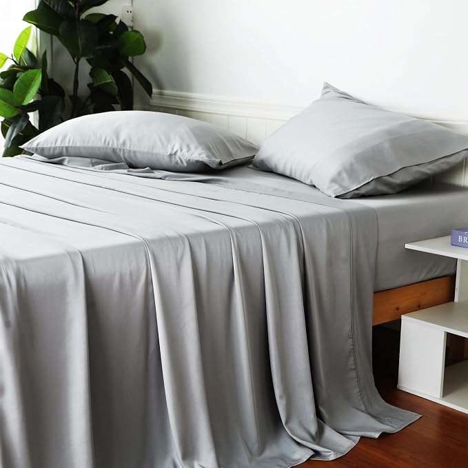 Bamboo Viscose Flat Sheets Only, 400 Thread Count Sateen Weave Twin Size Flat - Image 7