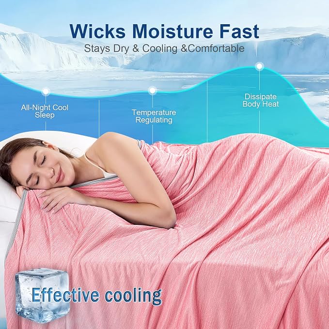 KMUSET Cooling Blanket Twin, Double Sided Summer Cooling Blankets - Image 4