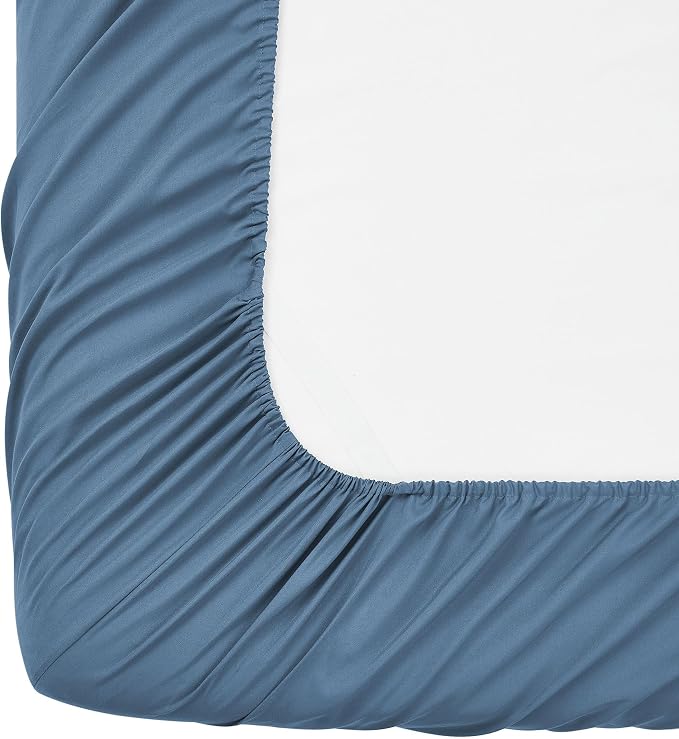 Twin XL Fitted Sheet Only with Full Elastic & Built in Corner Sheet Straps to - Image 5