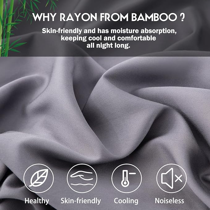 Pillowcases Standard Size 2 Pack, Cooling Viscose from Bamboo Pillow Cases - Image 2