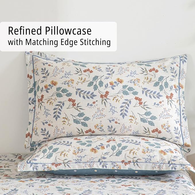 LEMIROE Botanical Cotton Comforter Queen Size - Image 4