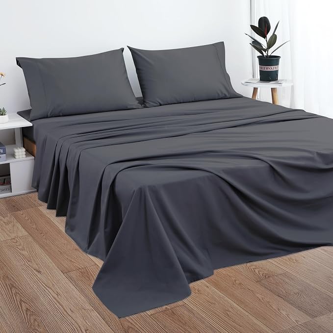 Cotton Cal King Flat Sheet Only, 600 Thread Count 100% Egyptian Cotton Top - Image 7