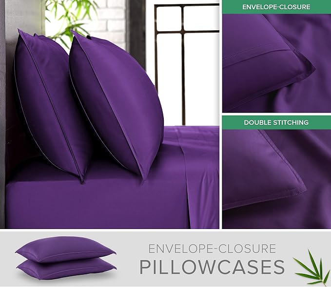 Pure Bamboo California King Sheets, Genuine 100% Organic Viscose Derived from - Image 3