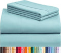 LuxClub 4 PC Queen Sheet Set, Queen Size, Deep Pockets 18" Wrinkle Free Cooling by LuxClub