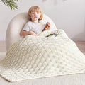 Knitted Weighted Blanket for Adult, No Beads Heavy Blanket 50” x 60'' 5lbs by Unknown
