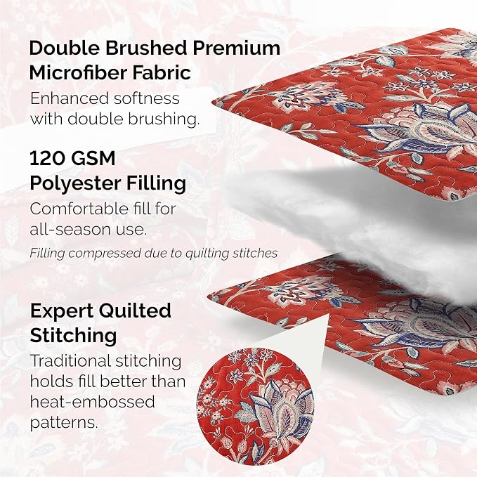 Southshore Fine Living, Inc. Oversized Full/Queen Quilt Bedding Set, Jacobean - Image 3