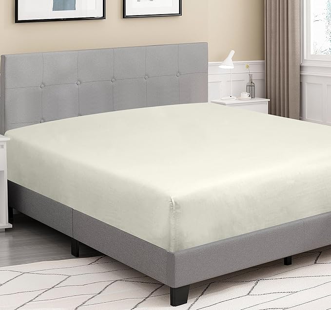 ROYALE LINENS 300 Thread Count 100% Long Staple Combed Cotton Fitted Sheet Twin - Image 2