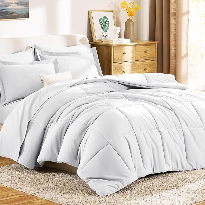 CozyLux Twin XL Comforter Set White - Image 9