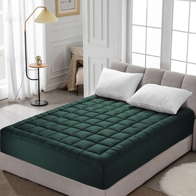 HYLEORY Queen Mattress Pad Quilted Fitted Mattress Protector Cooling Pillow Top - Image 7