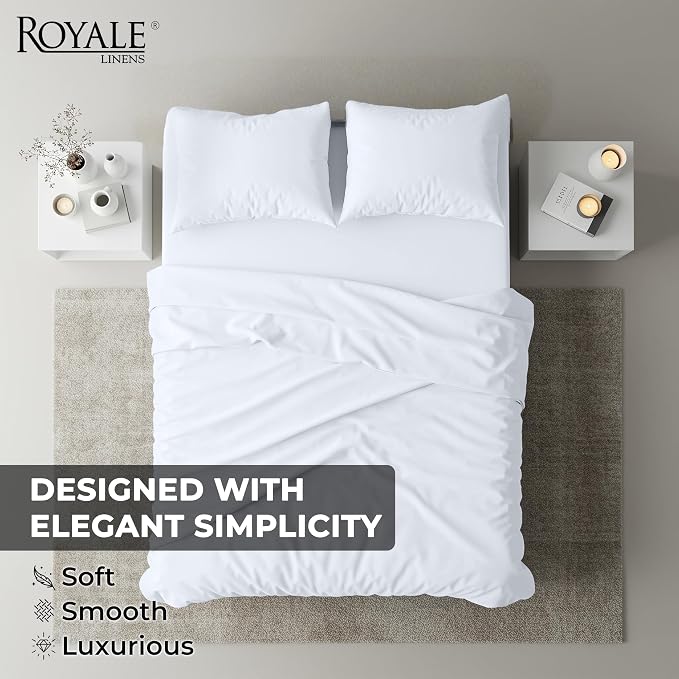 Royale Linens 100% Organic Cotton Twin 2 Pack Flat Sheet Only - Image 5
