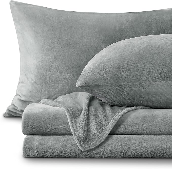 BEDELITE Fleece Sheets Queen Size Bed Set, Super Soft and Warm Fuzzy Plush by BEDELITE