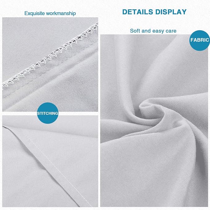 FLXXIE Pillow Cases Queen, Soft Microfiber Pillow Covers - Image 2