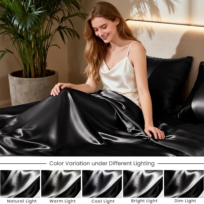 Love's cabin Twin XL Satin Sheet Sets - Image 7