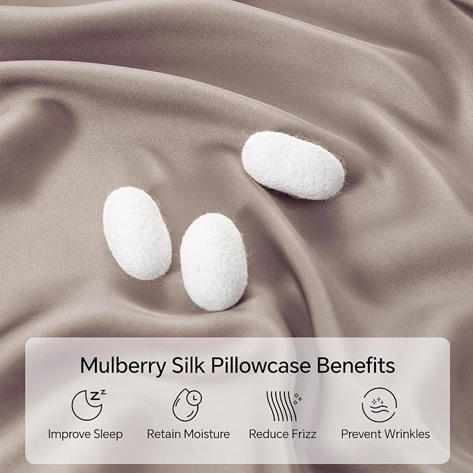 INFIIXSO Mulberry Silk Pillow Case King Size, Silk Pillowcase - Image 2