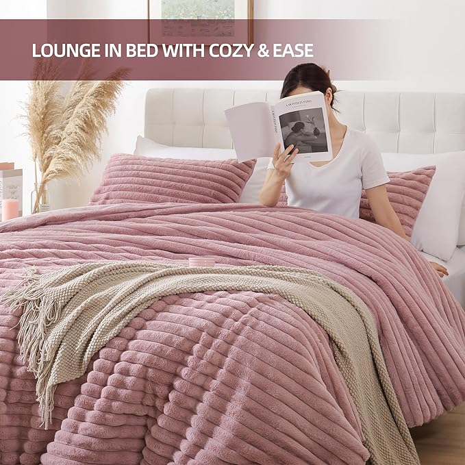 Smoofy Fluffy Queen Comforter Set 3 Pieces - Image 6