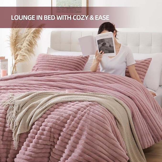 Smoofy Fluffy Full Size Comforter Sets 3 Pieces - Image 6