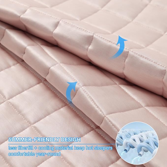 YnM Cooling Weighted Blanket for Adults, 50lbs Heavy Bed Throw Comforter - Image 3