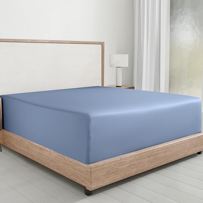 California Design Den Soft 100% Cotton Full Fitted Sheet Only Deep Pocket by CaliforniaDesignDen