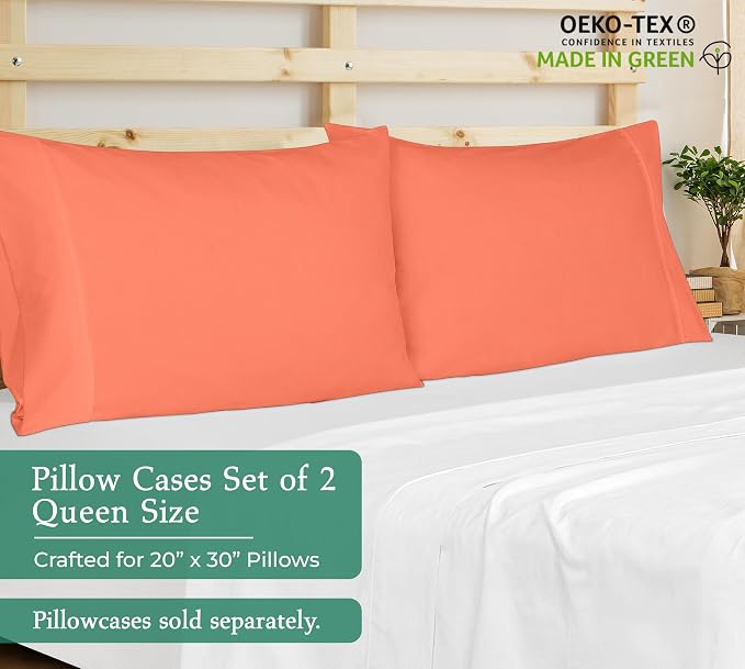 Royale Linens Queen Pillowcase Set of 2 - Image 2