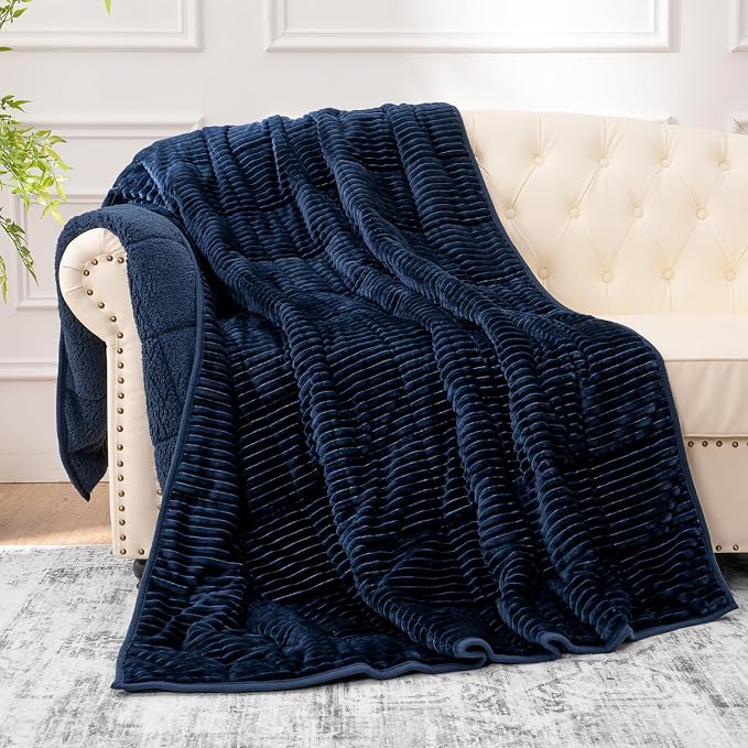 Sherpa Fleece Adult Weighted Blanket 20lbs by EazfyPro