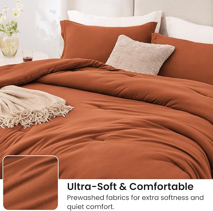 Love's cabin Terracotta Twin/Twin XL Comforter Set, 2-Piece Prewashed Bed Set - Image 4