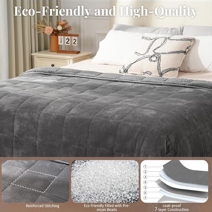 Topblan Sherpa Fleece Weighted Blanket - Image 6