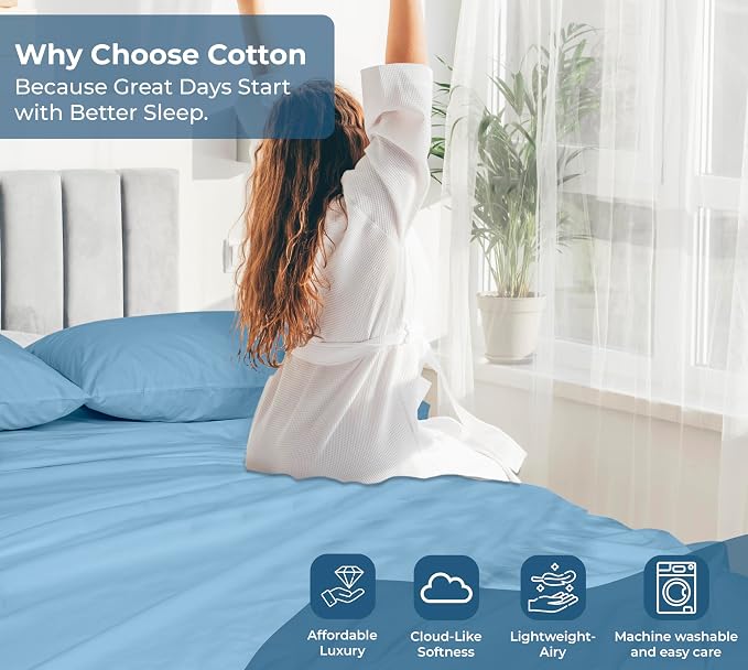 Royale Linen 100% Organic Cotton Twin XL Flat Sheet Only - Image 7