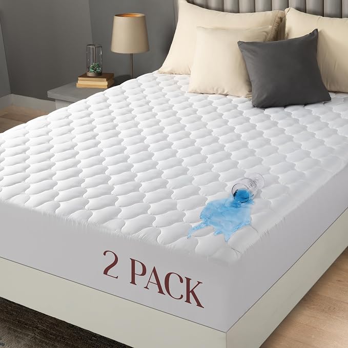 Utopia Bedding 2 Pack Waterproof Mattress Protector, Full Mattress Pad by UTOPIABEDDING