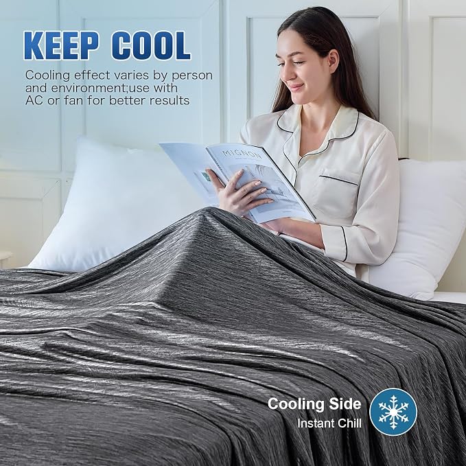KMUSET Cooling Blanket Throw, Double Sided Summer Cooling Blankets - Image 5