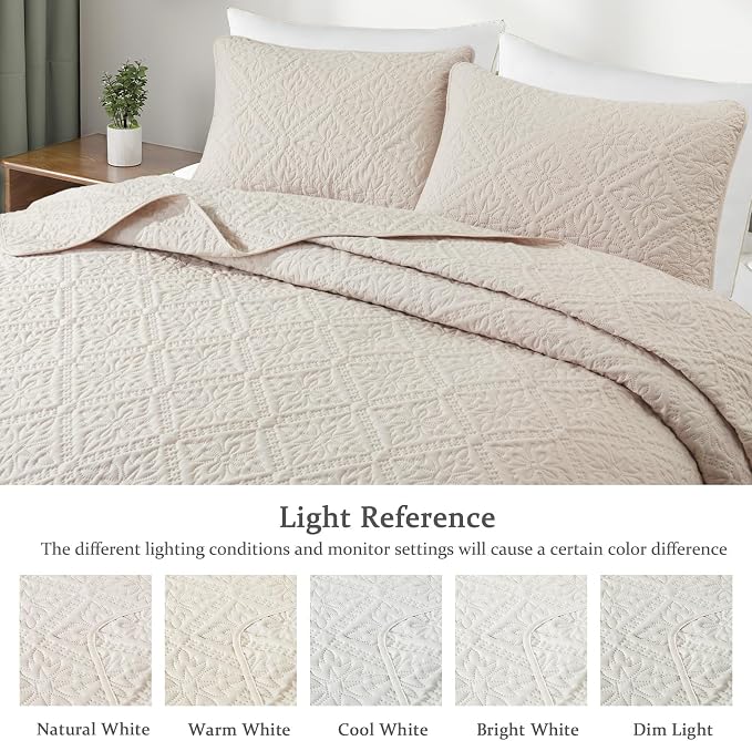 Exclusivo Mezcla California King Quilt Bedding Set, Lightweight Soft Bedspreads - Image 3
