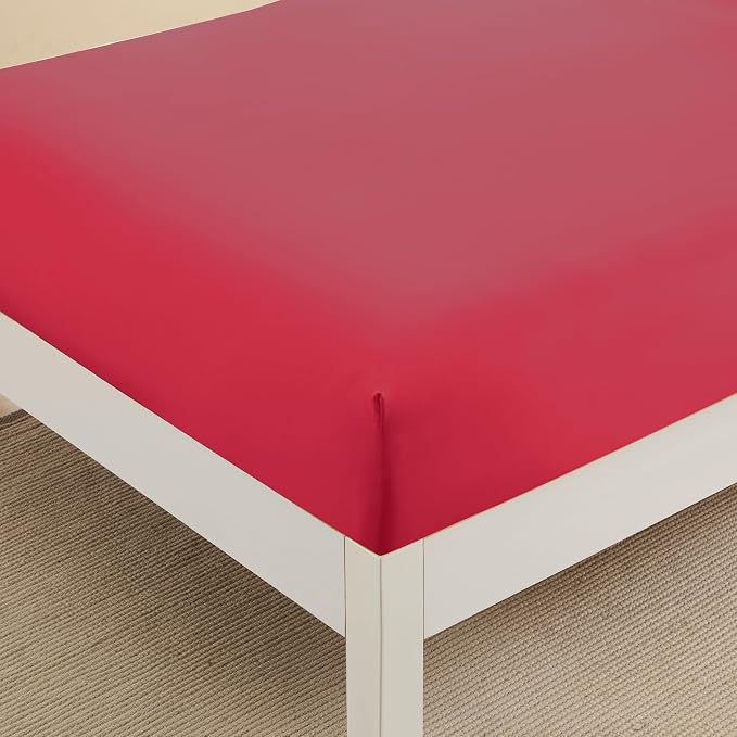 Twin XL Fitted Sheet Only with Full Elastic & Built in Corner Sheet Straps to - Image 2