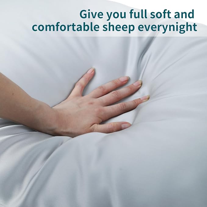 4-Pack Bamboo Viscose Zippered Pillow Cases Queen Size, 400 Thread Count - Image 4