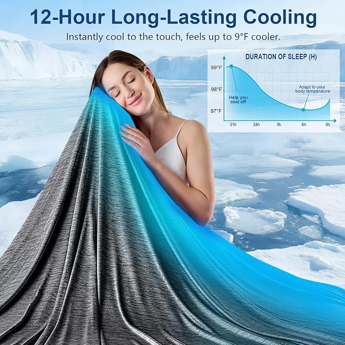 KMUSET Cooling Blanket Throw, Double Sided Summer Cooling Blankets - Image 2